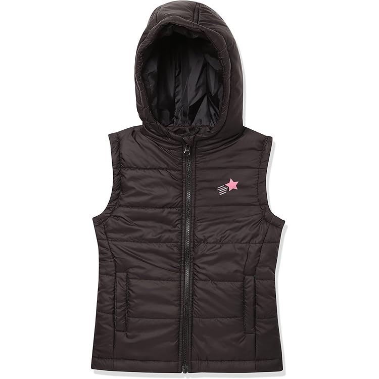 Buy Hopscotch Girls Sleeveless Grey Zebra Striped Faux Fur Jacket